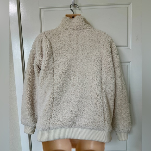 Next UK Cream Sherpa Fleece Jacket, size XS - Picture 5 of 8